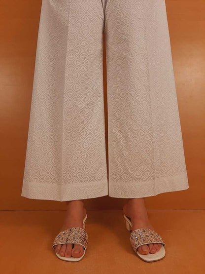 Self Print Palazo - White - ZT208