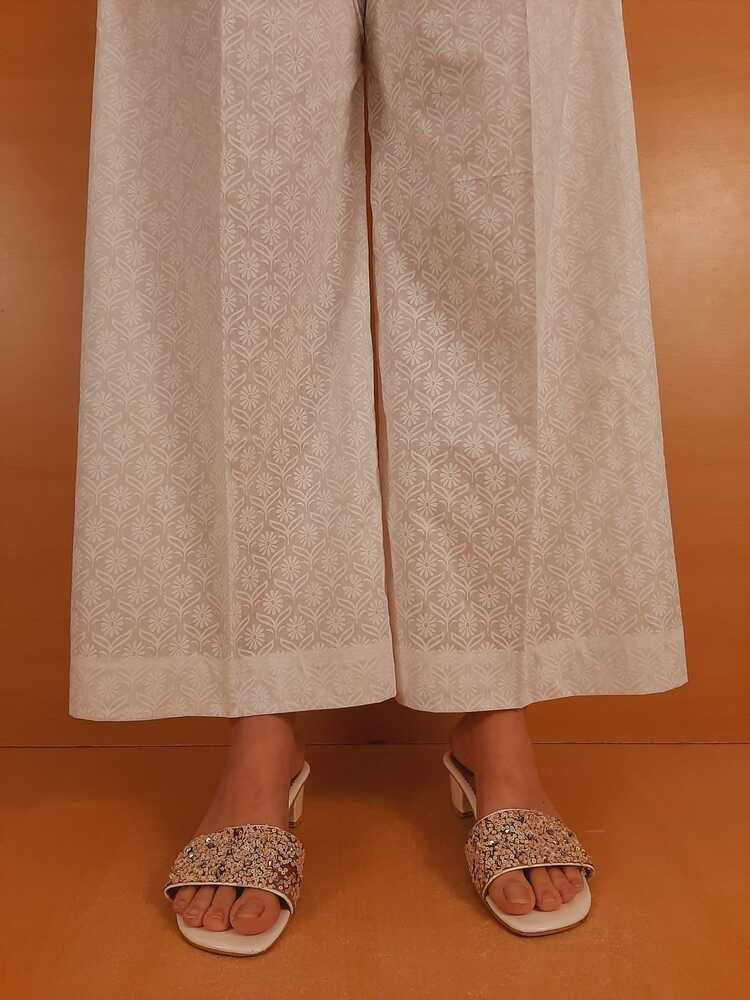 Self Print Palazo - White - ZT311