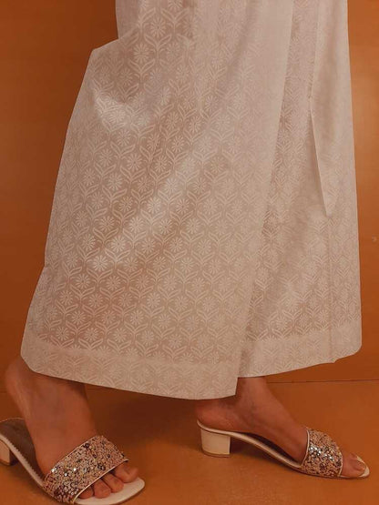 Self Print Palazo - White - ZT311