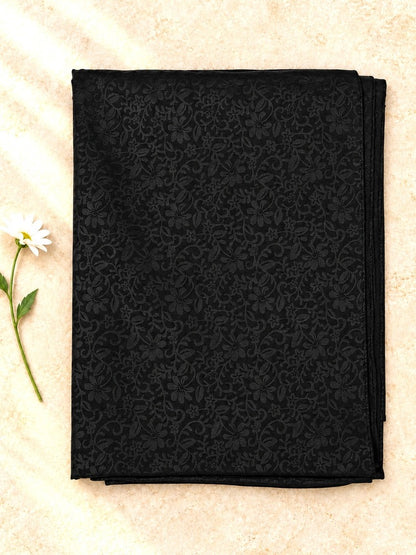 Self Print Shawl / Chaddar - Swiss Lawn - Black - SH08