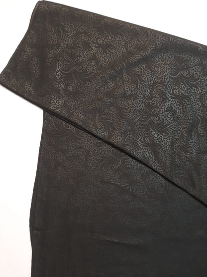 Self Print Shawl / Chaddar - Swiss Lawn - Black
