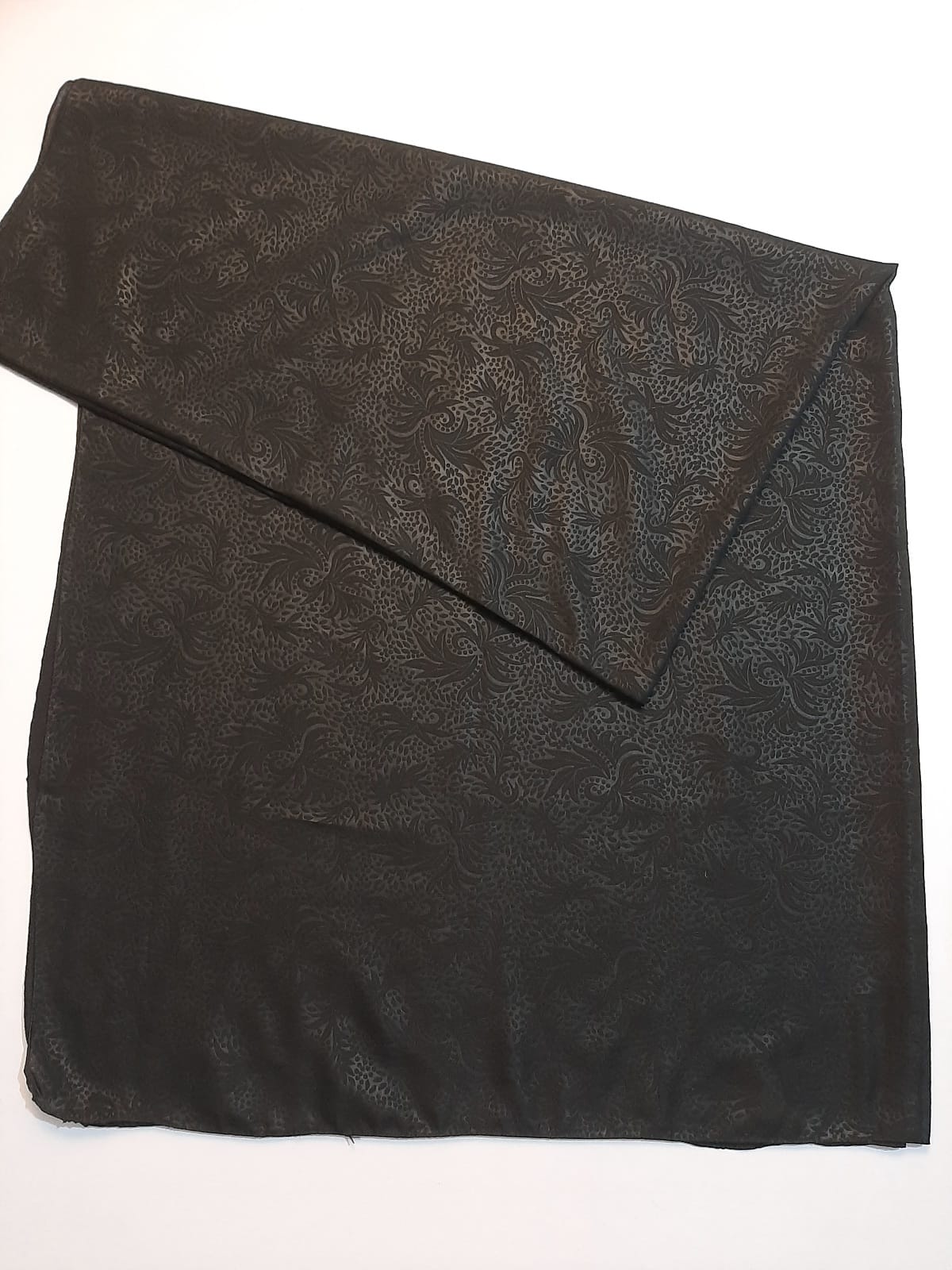 Self Print Shawl / Chaddar - Swiss Lawn - Black