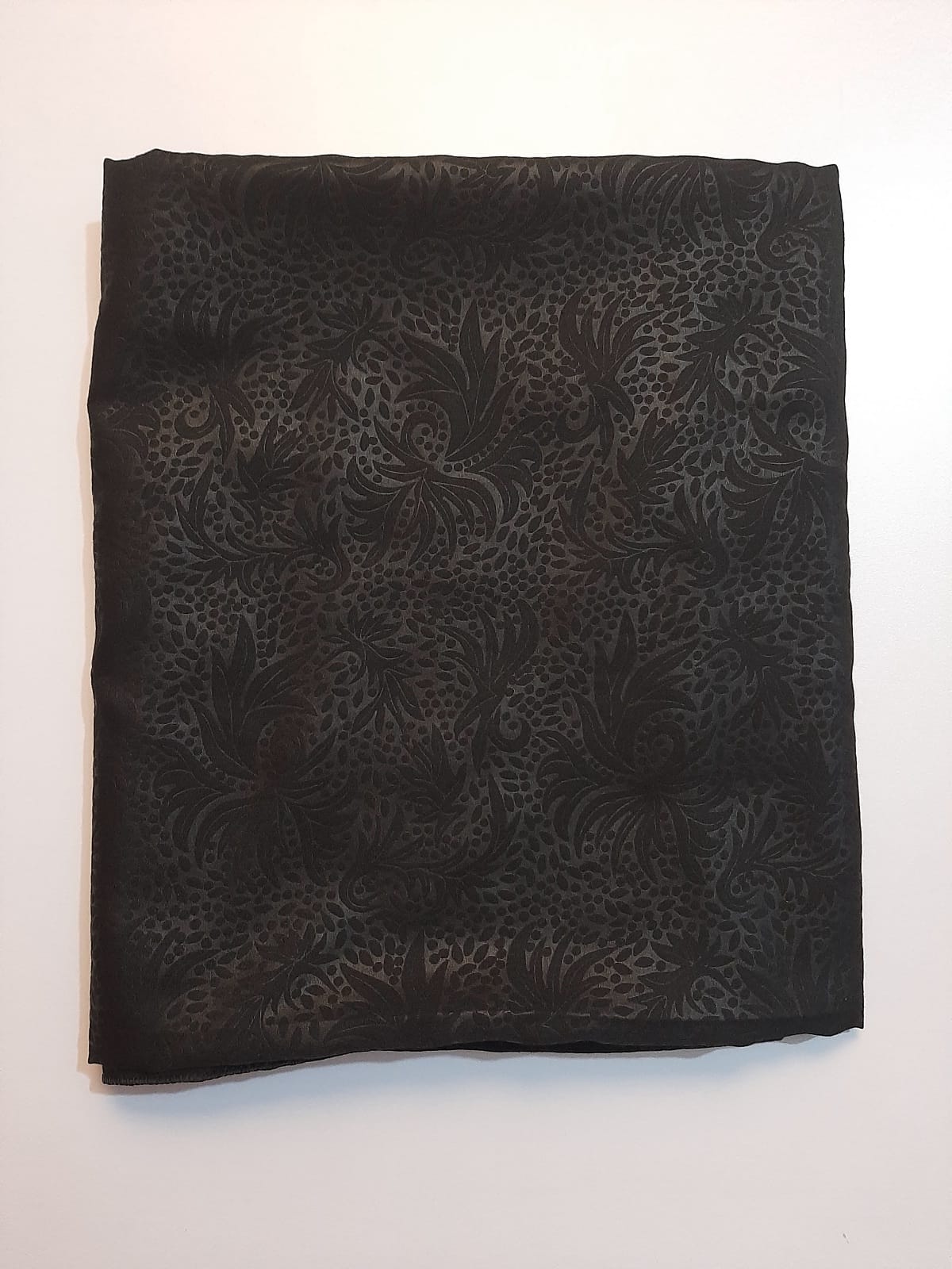 Self Print Shawl / Chaddar - Swiss Lawn - Black