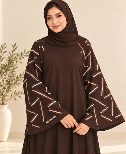 Embroided - Maxi Style - Nidah Abaya - BGA02
