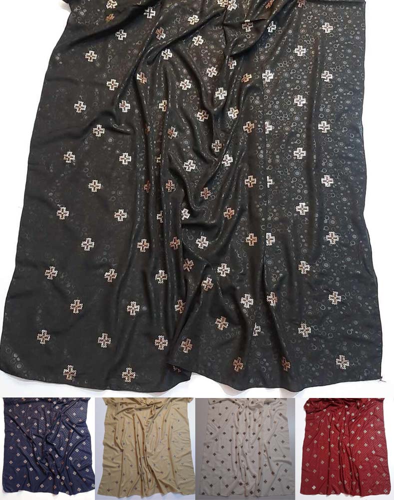 Embroided Self Print Chaddar Summer Shawl -  SH51