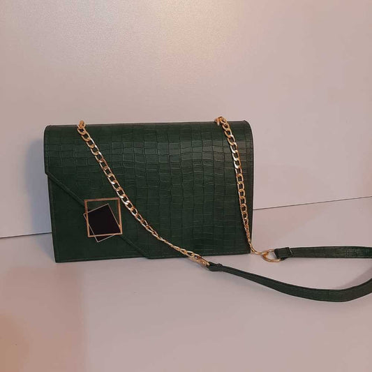 PU Leather Handbag - Green - B03