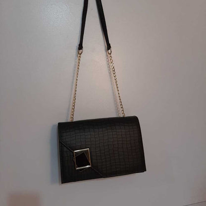 PU Leather Handbag - Black - B03