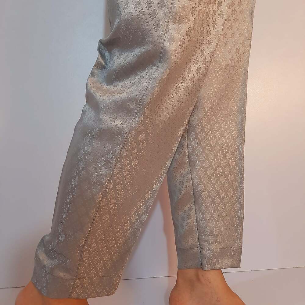 silver self print trouser zt241