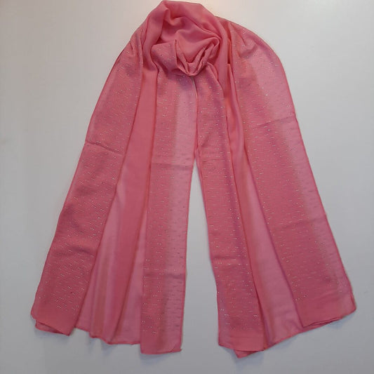 Stud Lawn Scarf Stole – 190 x 80 Cm – Light Pink - ZSC101