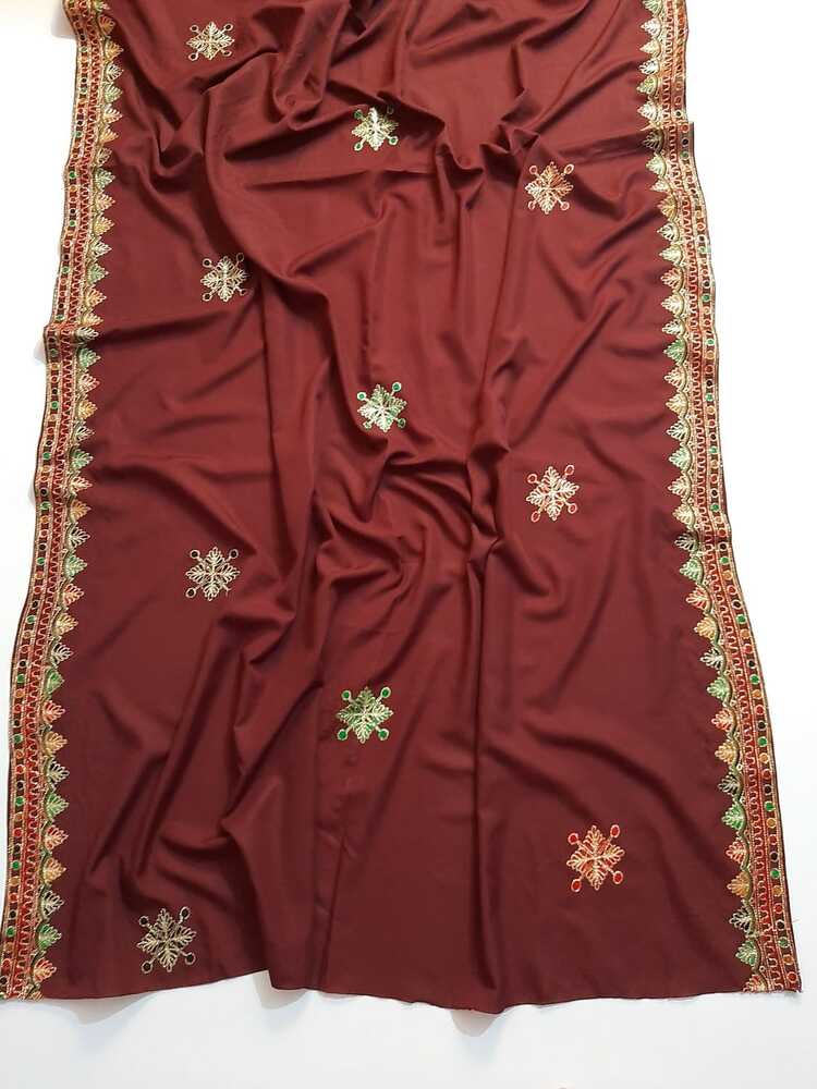 Embroided Swiss Lawn Chaddar Summer Shawl -  SH53