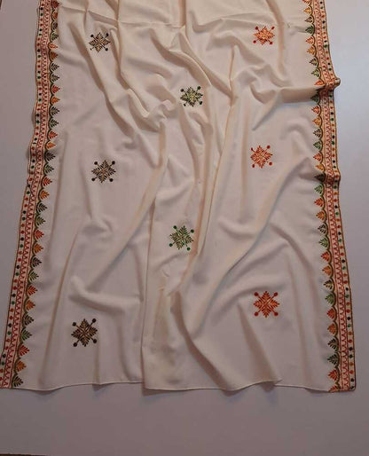 Embroided Swiss Lawn Chaddar Summer Shawl -  SH53