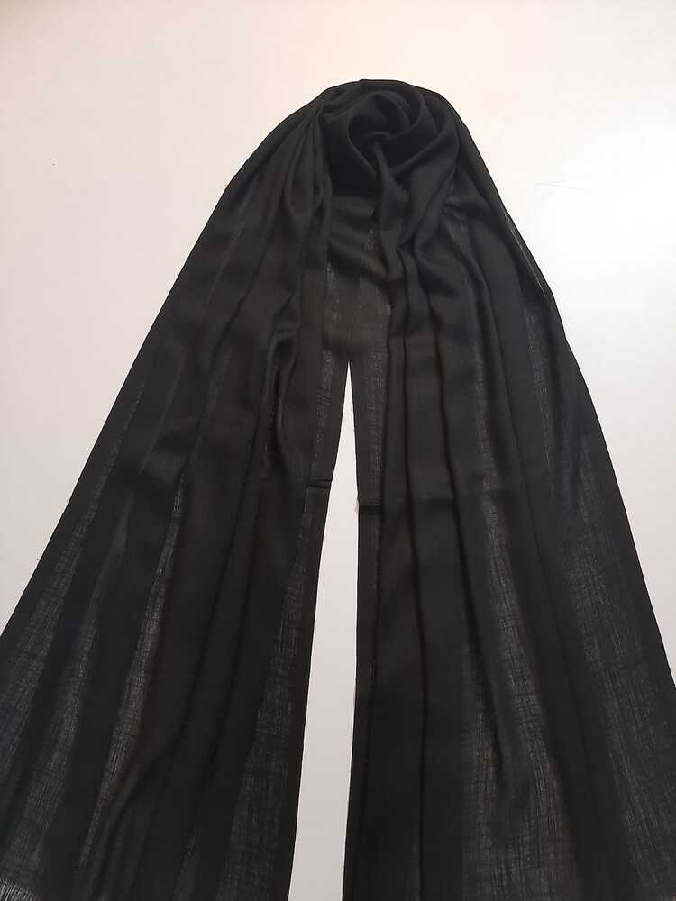 Turkish Lawn Scarf Stole – Black – ZSC28