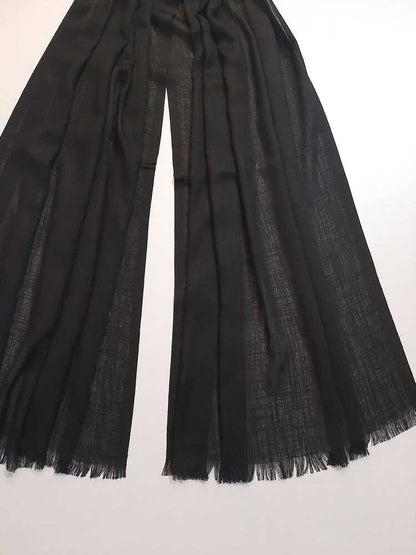 Turkish Lawn Scarf Stole – Black – ZSC28