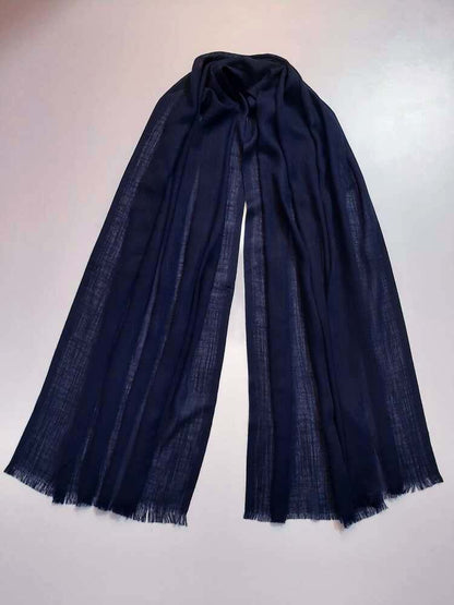 Turkish Lawn Scarf Stole – Navy – ZSC28