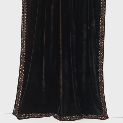 Velvet  Shawl - Black - ZSH09