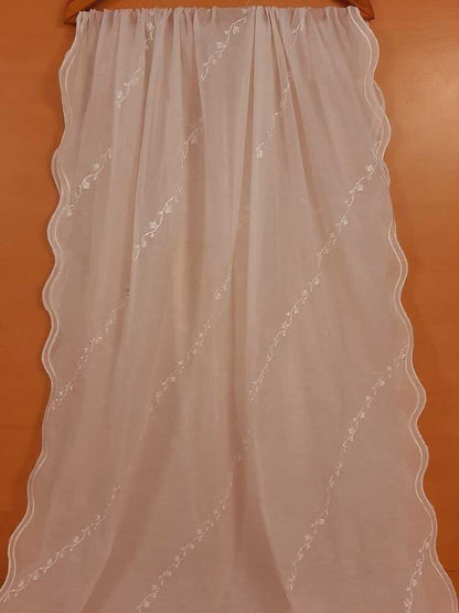 Voile Lawn Dupatta - White - ZD200