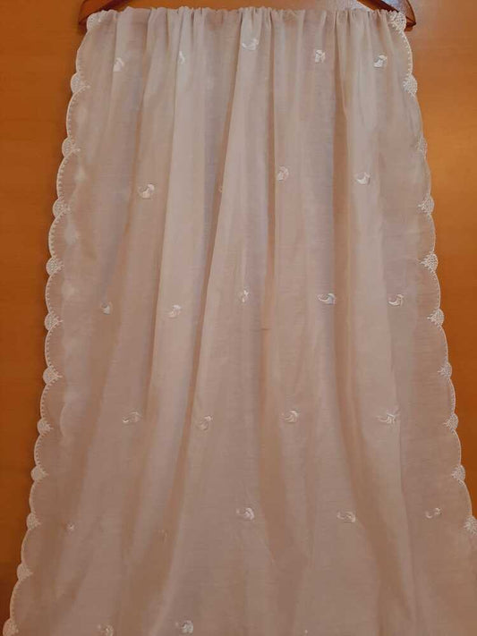 Voile Lawn Dupatta - White - ZD407