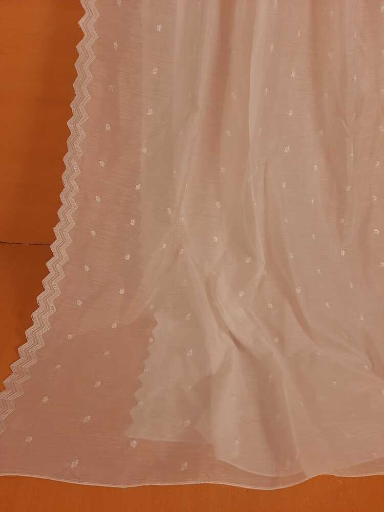 Voile Lawn Dupatta Dyeable - White - ZD435