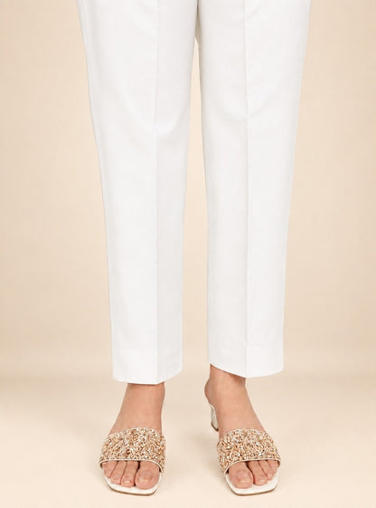 Pack Of 2 - Plain Trouser Pants (Black + White)