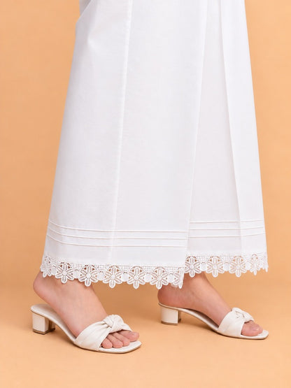 White Laced Palazo - ZT346