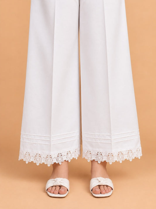 White Laced Palazo - ZT346