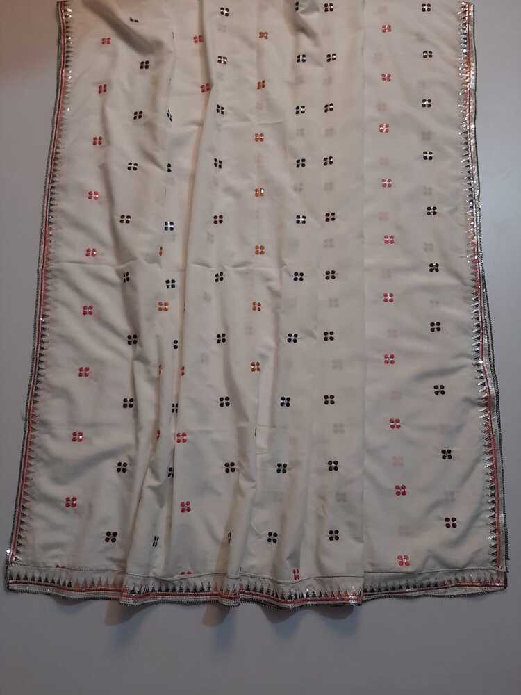 Embroided Swiss Lawn Summer Shawl Chaddar - Black - SH138