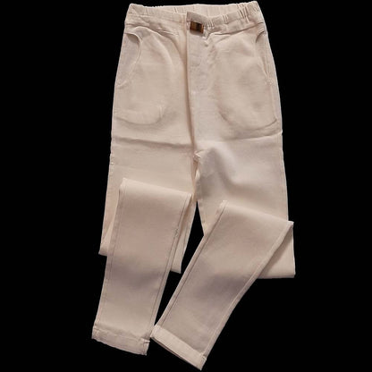 White Cotton Pant Stretchable - ZP08