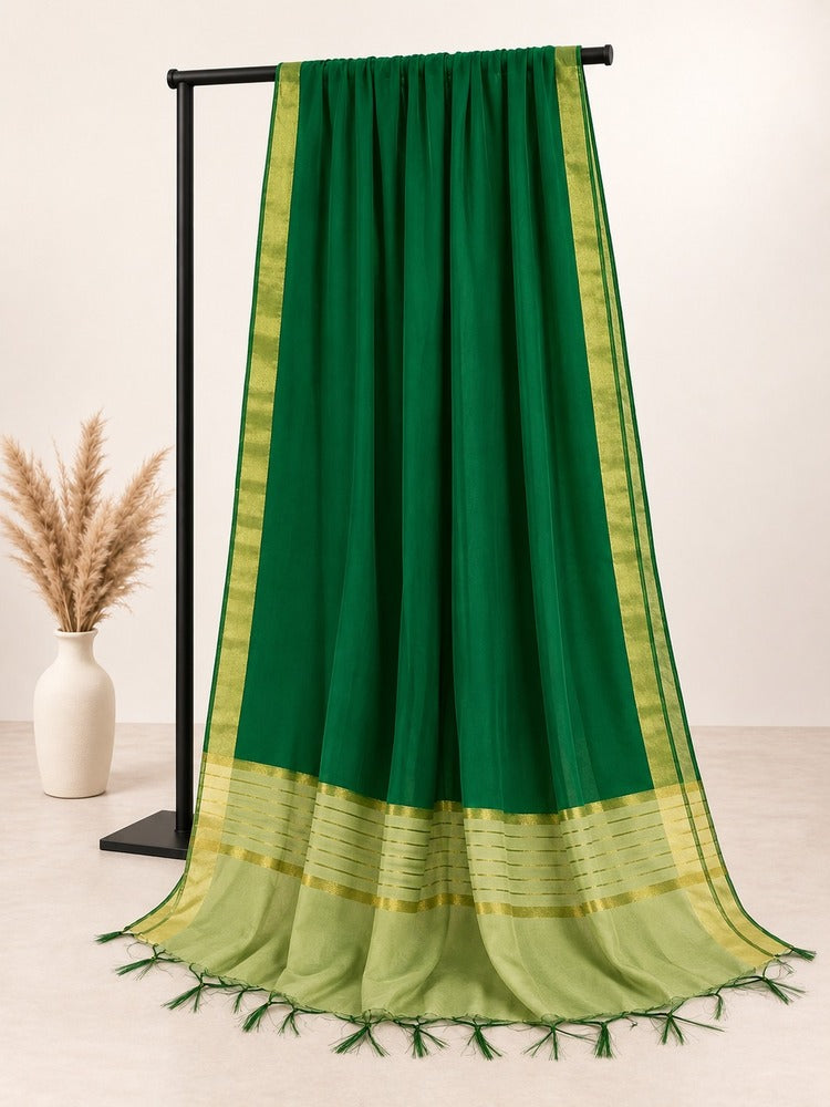 Zari Work Cotton Silk Dupatta - ZD1212