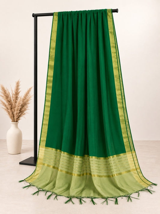 Zari Work Cotton Silk Dupatta - ZD1212